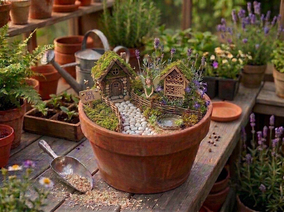 Add a bee landing zone and fairy