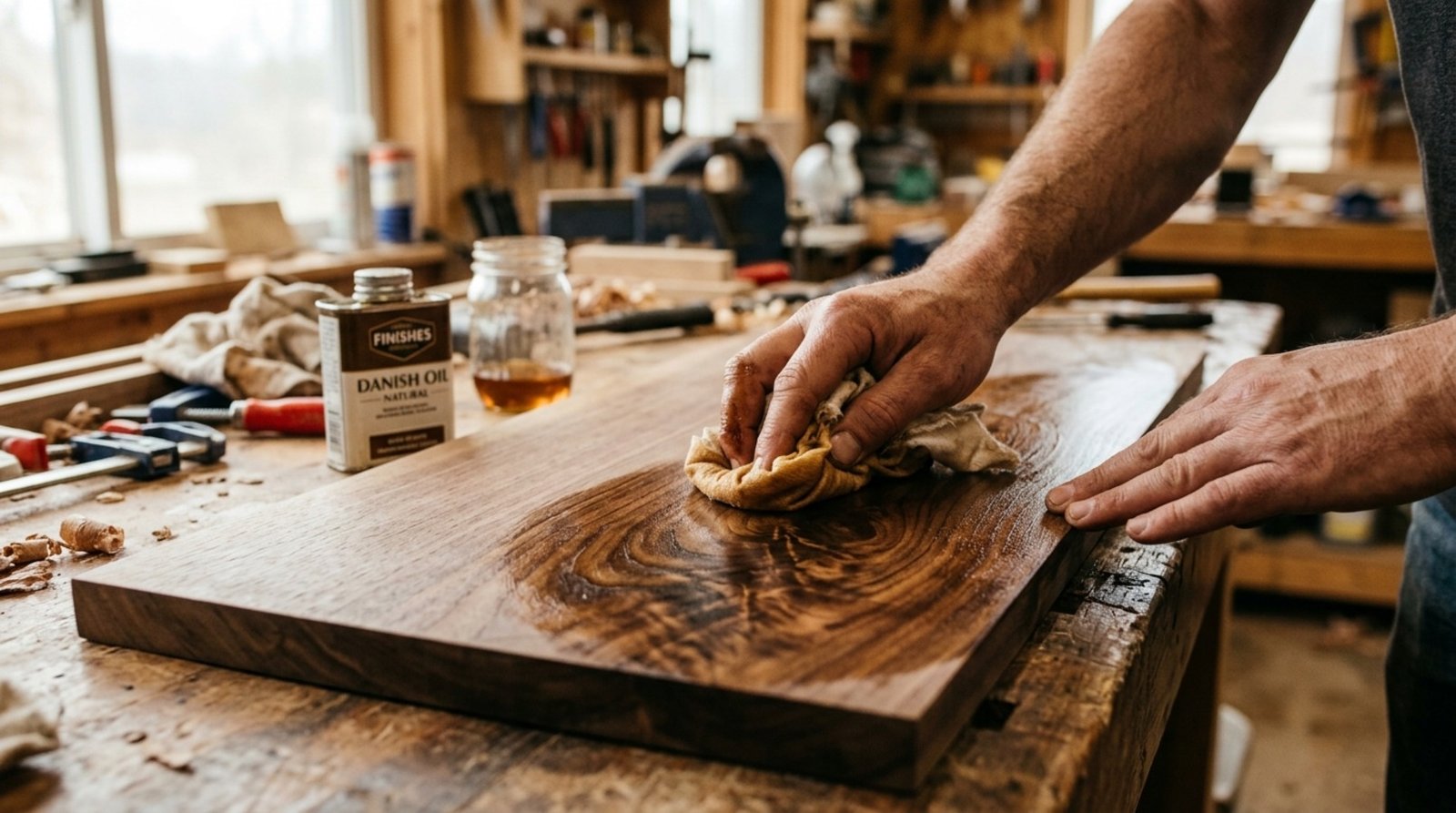 Apply natural finish to the wood