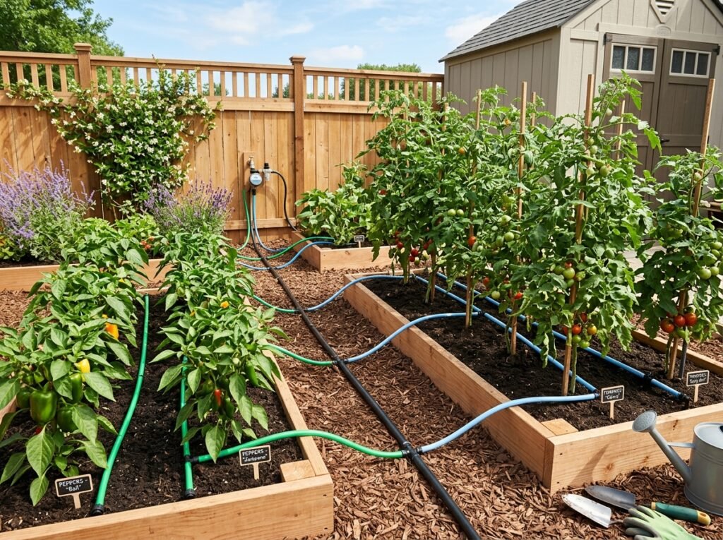 Beginner friendly drip irrigation system setup
