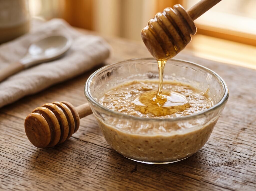 Honey oat face mask