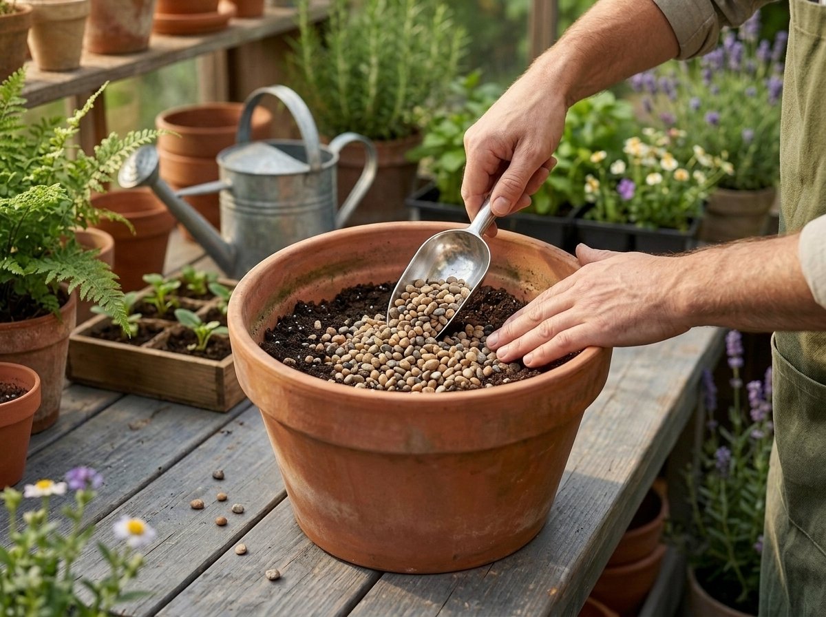 Layer soil and gravel evenly