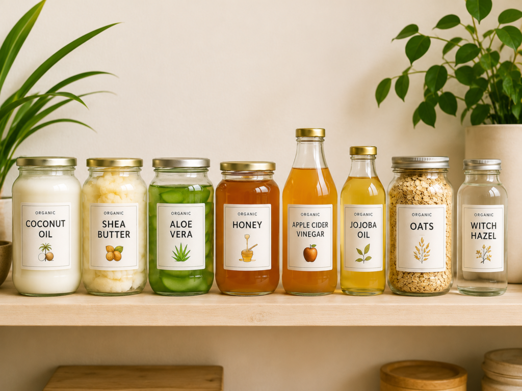 Organic products for DIY beauty projects