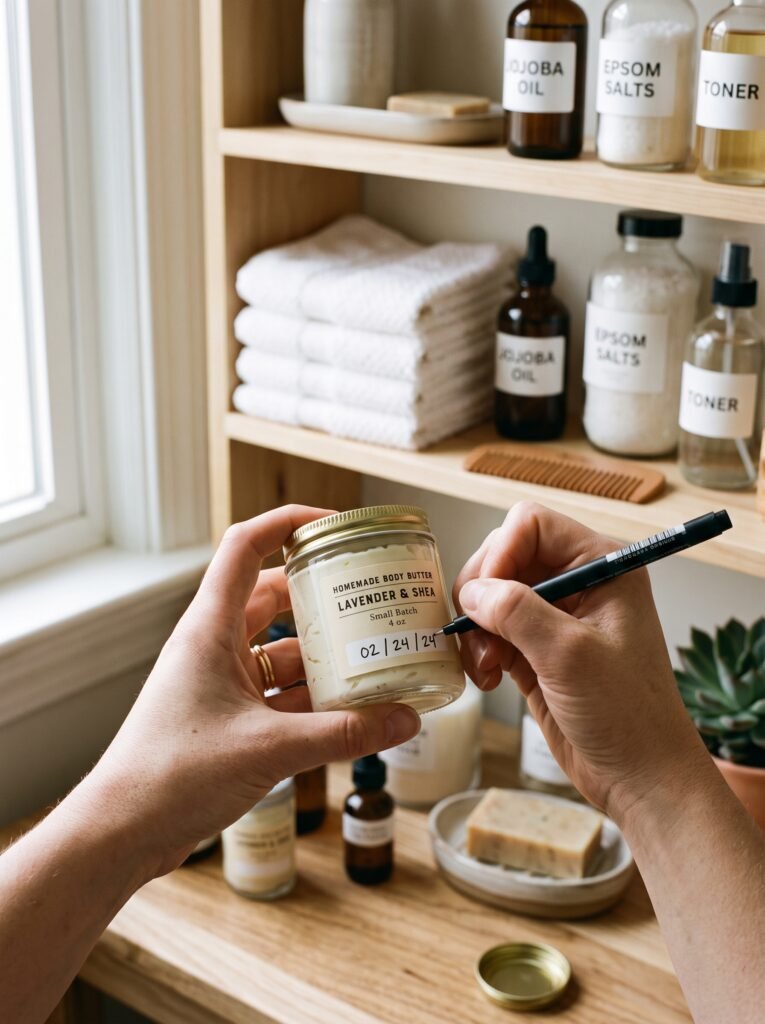 Storage tips for hand made beauty products