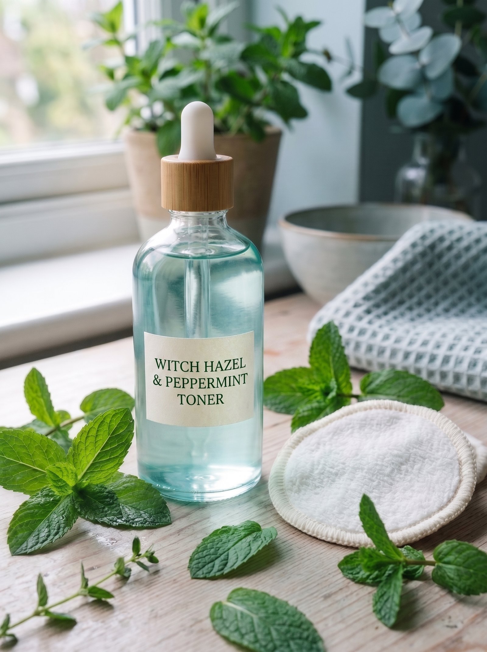 Witch hazel and peppermint toner